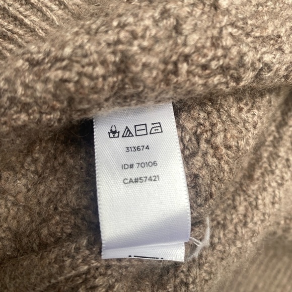 Ann Taylor LOFT Brown Taupe Wool Blend Cable Knit Pullover Sweater M - Picture 10 of 10